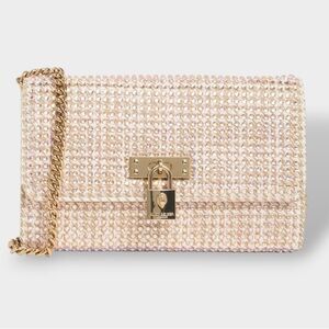 Kurt Geiger 🪢RARE❗️ Brixton Wallet on a chain in Opal Beige